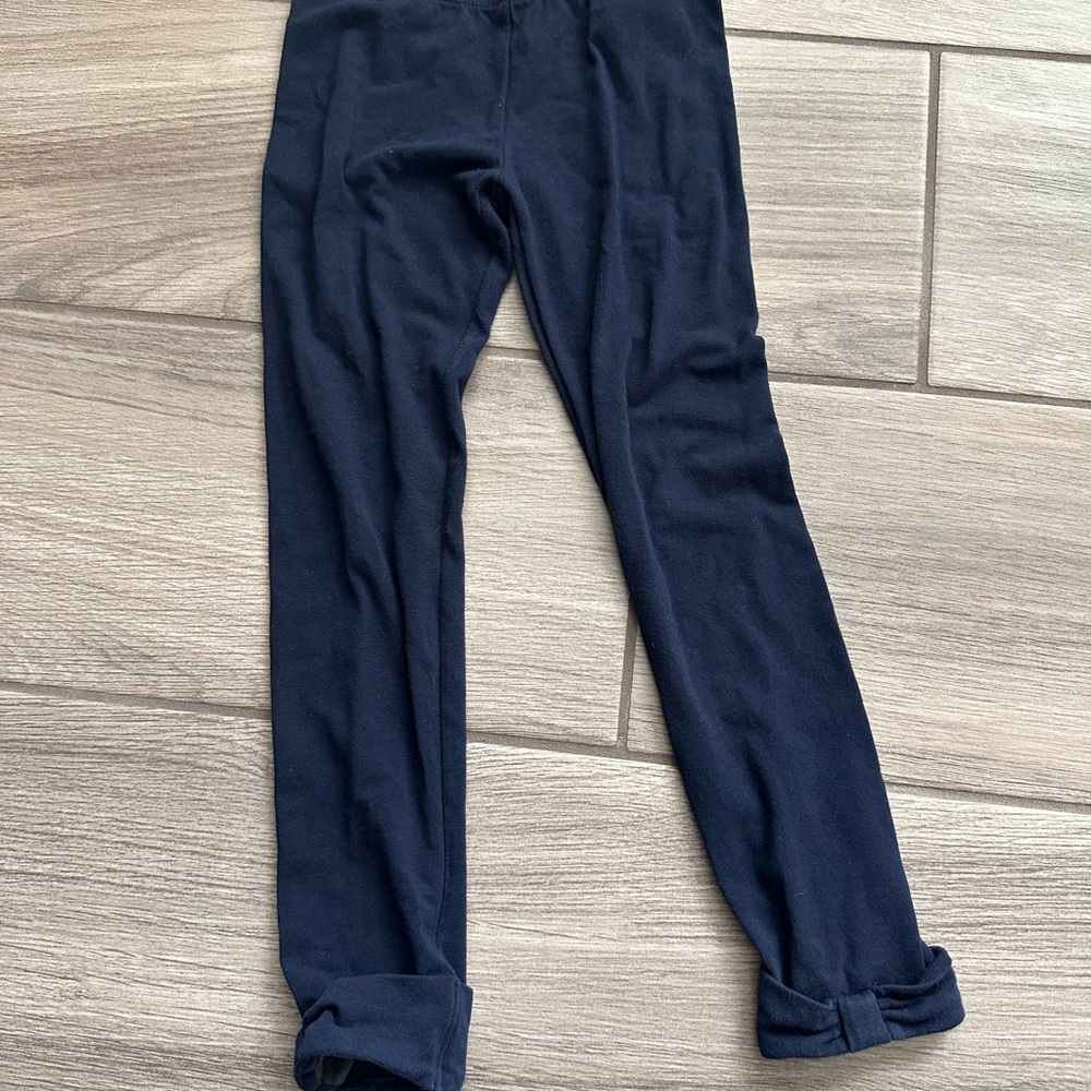 Janie and Jack Navy Blue Leggings Sleek Stretchy Full-Length